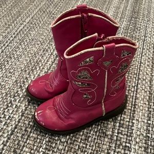 Girls Pink Cowgirl boots - size 9